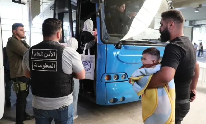 الأمن العام ينظم المرحلة الـ17 من خطة عودة النازحين السوريين