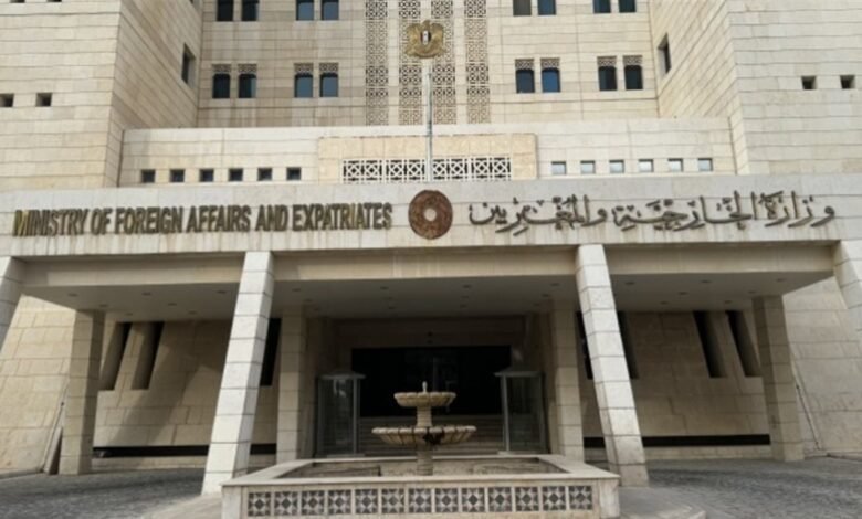 الخارجية السورية: اعتداء مسيّرة إسرائيلية ببيت جن انتهاك صارخ للسيادة