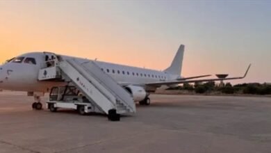 وصول اول طائرة تابعة للشركة المشغلة لمطار القليعات الى مطار بيروت