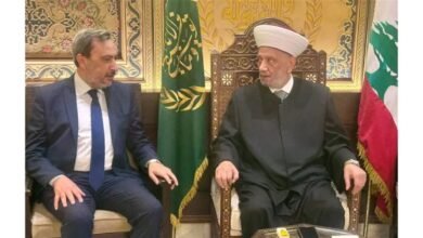 المفتي دريان بحث مع الحوت قانون العفو واليونيفيل وحقوق أبناء بيروت