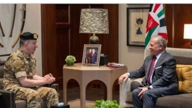 الملك عبدالله الثاني استقبل العماد هيكل... وتأكيد على وقوف الأردن إلى جانب لبنان