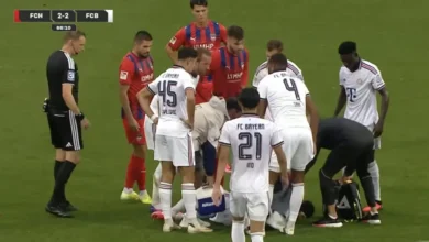شاهد الفيديو... موسيالا ينهار مجدداً وبايرن ميونيخ يعلق