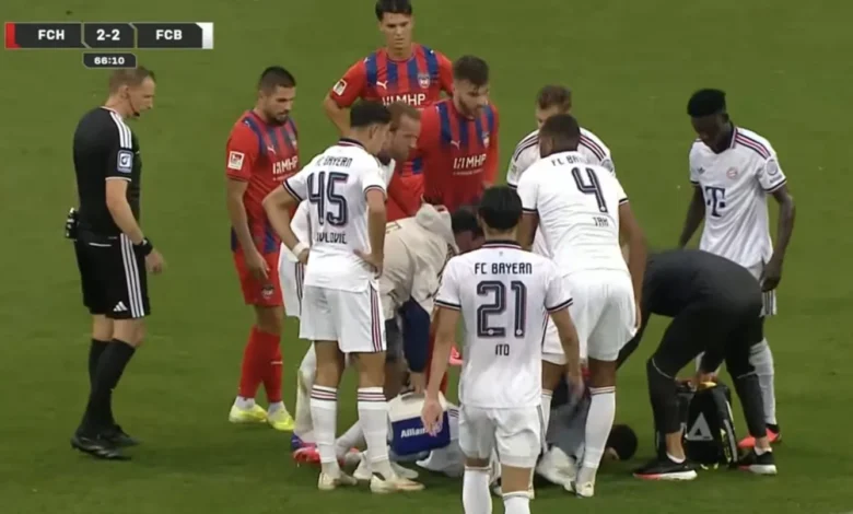 شاهد الفيديو... موسيالا ينهار مجدداً وبايرن ميونيخ يعلق