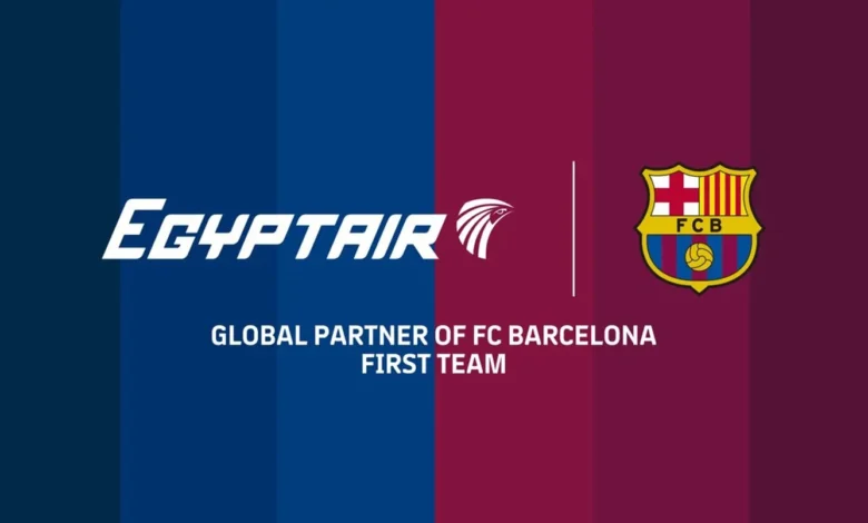 برشلونة يعلن شراكة كبرى مع مصر للطيران