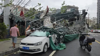 إلغاء 943 رحلة جوية في شنغهاي.. أمطار غزيرة وعواصف تضرب شرق الصين