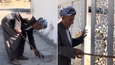 فقد بصره.. ما قصة الخيط الذي يقود مسنا كرديا إلى المسجد؟