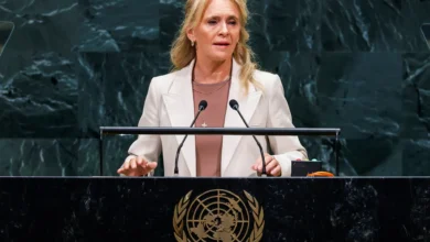 "الجبناء أخلاقيا".. وزيرة خارجية آيسلندا ترد على نتنياهو من المنبر نفسه