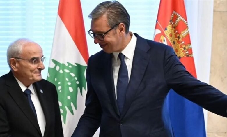 منسّى التقى الرئيس الصربي وبحث معه في مرحلة ما بعد "اليونيفيل"