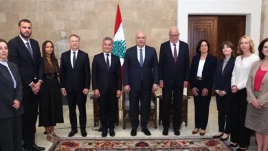 عون أمام وزير العدل الفرنسي: اعتداءات إسرائيل المتتالية تستهدف مسار "اتفاق الاطار"
