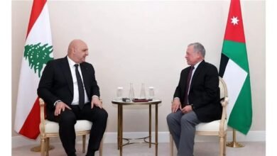 عون والملك عبد الله يؤكدان على تثبيت الاستقرار وإنهاء حالة الحرب