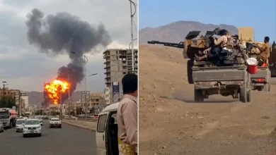 اليمن مباشر.. سقوط صاروخين في مطار عدن والقوات الحكومية تتصدى لهجمات حوثية في تعز