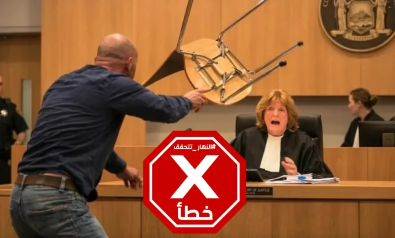 أب غاضب يضرب القاضية بكرسي... حقيقة الصورة التي شاهدها الملايين | النهار تدقق FactCheck