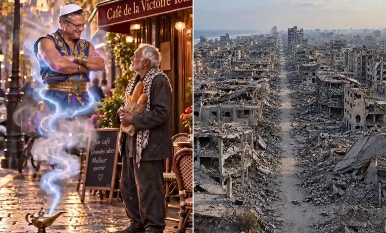 مصباح سحري وبرج إيفل.. بن غفير يروج لتهجير الغزيين في حملته الانتخابية