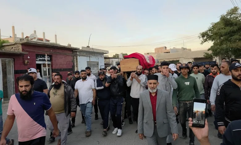 القنيطرة.. تشييع جثمان شاب قتل برصاص الاحتلال الإسرائيلي