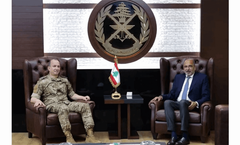 قائد الجيش عرض وريزا آليات تقديم المساعدات الإنسانية في الجنوب واستقبل ناصر ودرغام