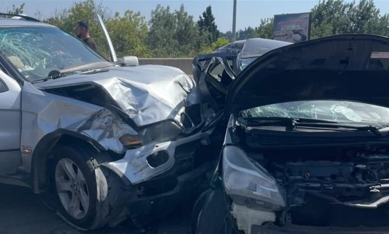 حادث سير على أوتوستراد صيدا - صور وسقوط جرحى
