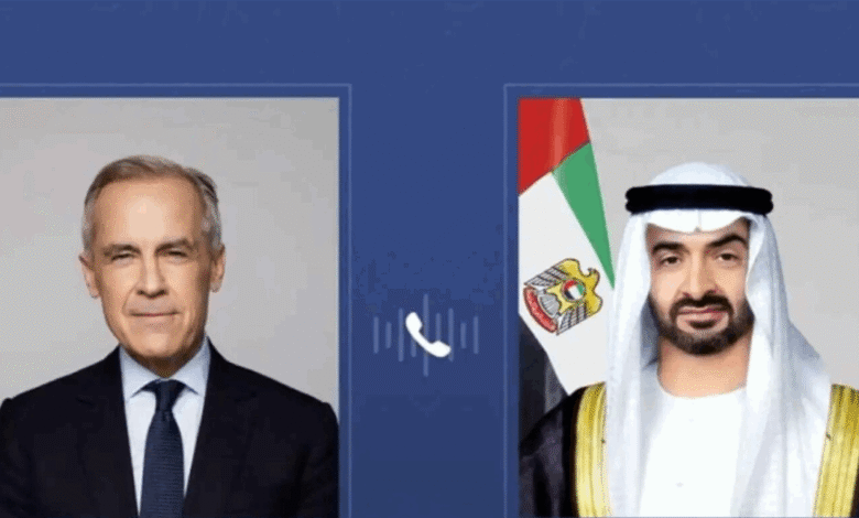 الرئيس الإماراتي تلقى اتصالاً هاتفياً من رئيس وزراء كندا