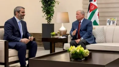 العاهل الأردني يؤكد خلال لقائه الشيباني رفض "الاعتداءات الإسرائيلية" على سوريا