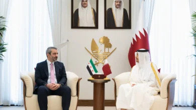 وزير خارجية قطر يبحث مع الشيباني التطورات في سوريا