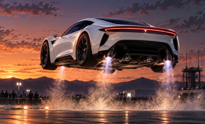إيلون ماسك يكشف سيارة Tesla Roadster الطائرة... تقفز وتنقلب في الهواء
